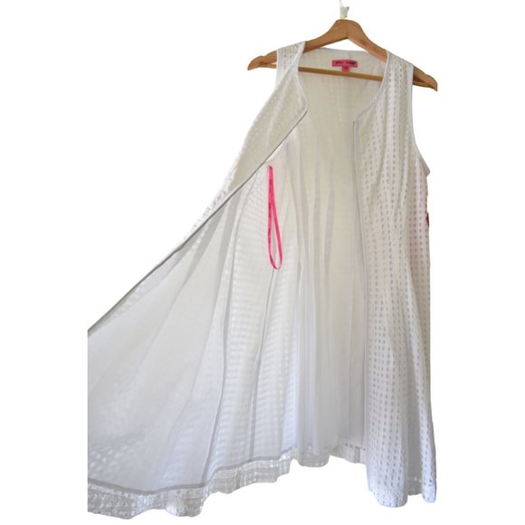 Betsey Johnson Sleeveless Front Zip Eyelet Mini Dress - Picture 9 of 15